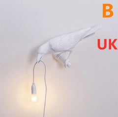 Creative Auspicious Bird Resin Wall Lamp Decoration